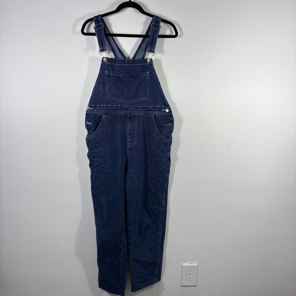 We Wore What Denim Overalls Women's L Blue Straight Leg Cotton Classic - Picture 1 of 10